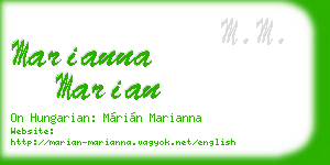 marianna marian business card