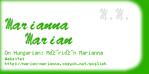 marianna marian business card